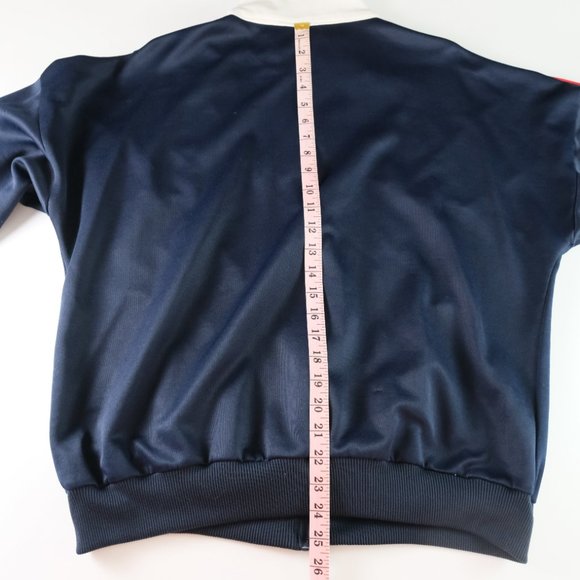 Vintage MacGregor Jacket Mens L Full Zip Track Warm Up Red White & Blue - Picture 8 of 11